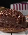 Fatia de Bolo de Brigadeiro Belga - Com Ganache de Chocolate